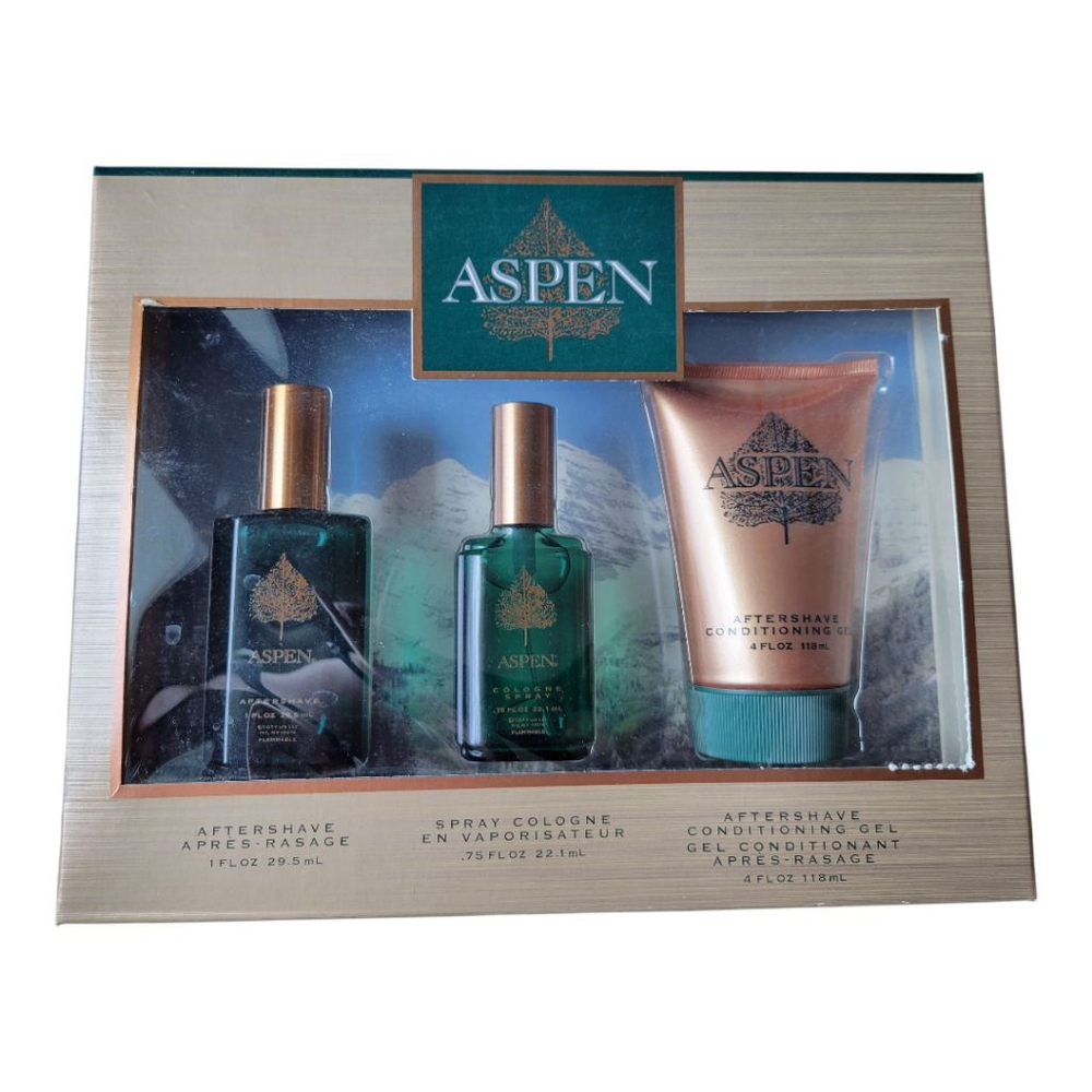 Aspen Gold & Green Men's Grooming Gift Set
